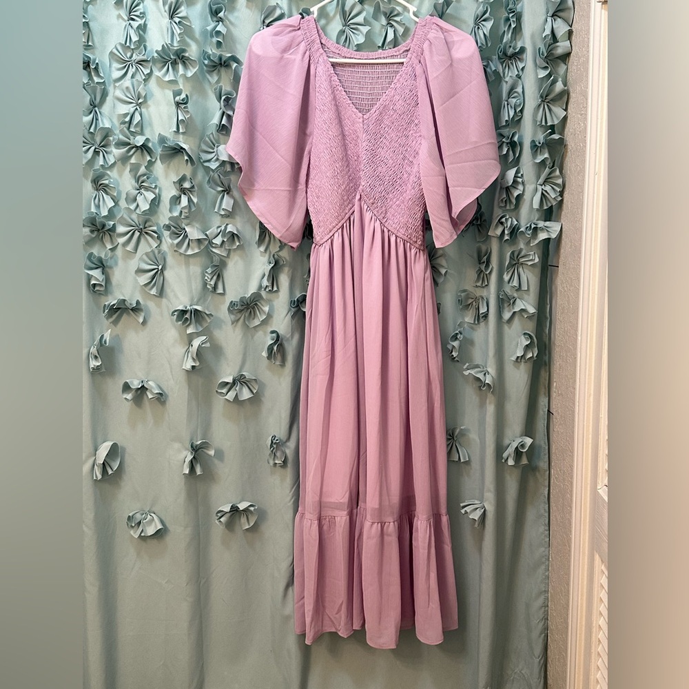 Flowey lavender midi